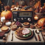 Radio on a Thanksgiving Spread.